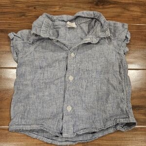 H&m striped Button-Up 4-6 month baby Shirt